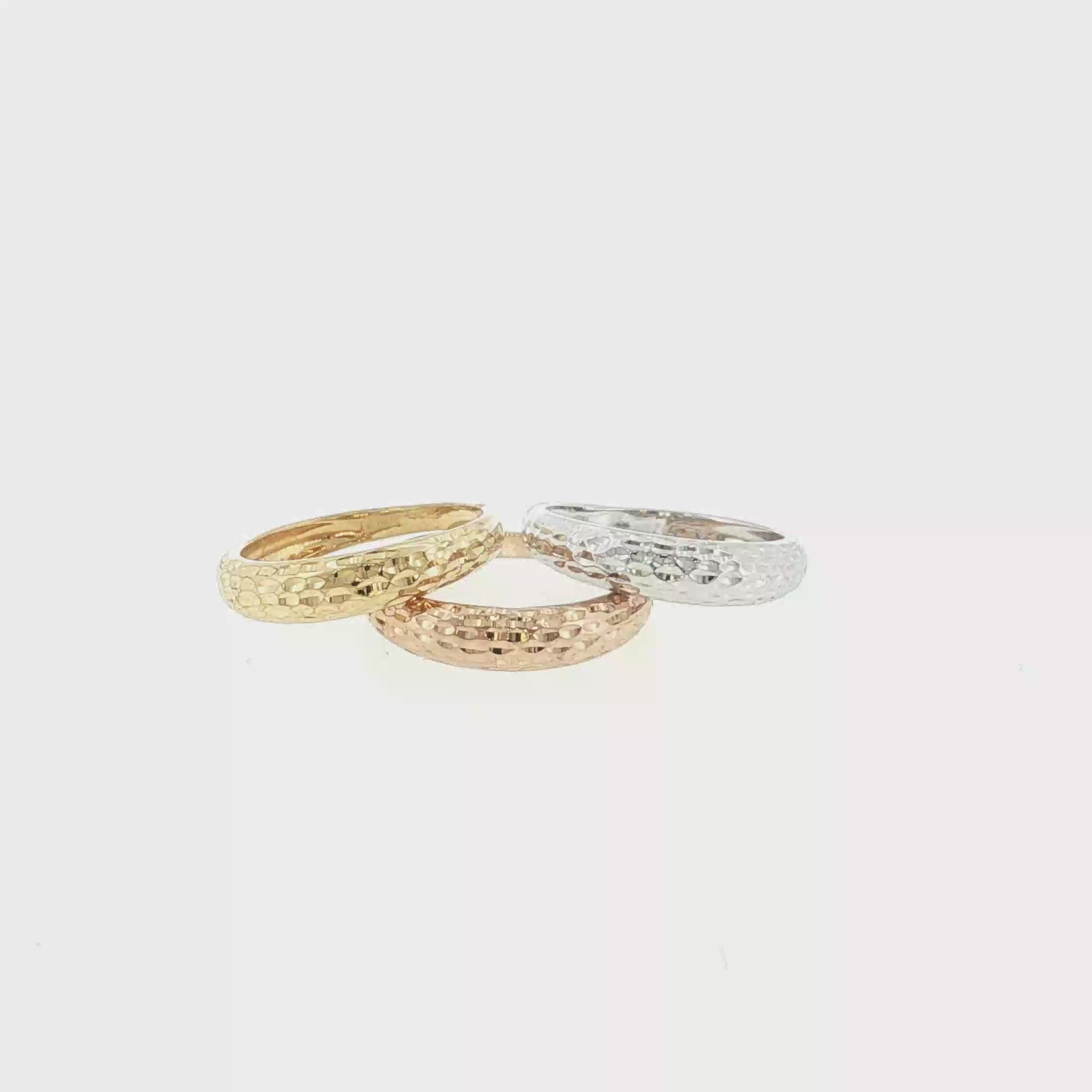 18K Gold Tri-Color Rings