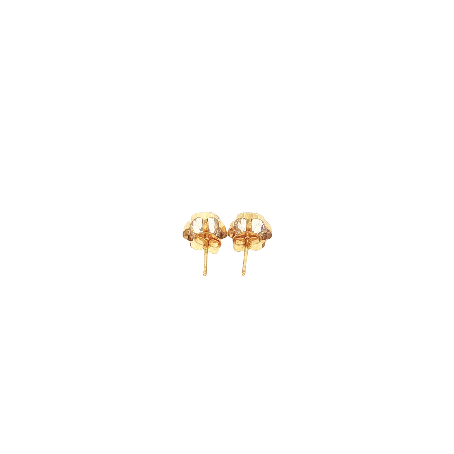 18K Gold Floral Stud Earrings