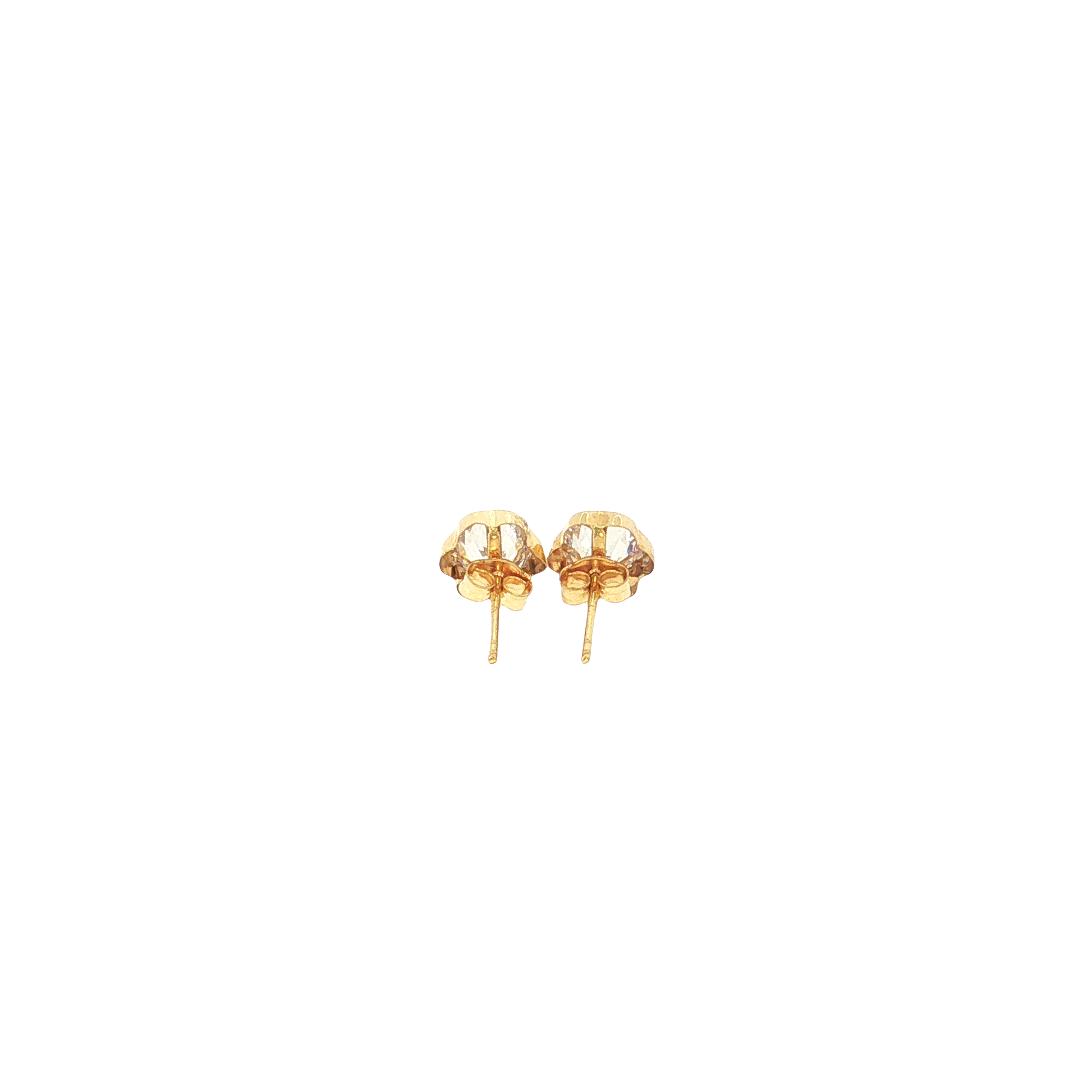 18K Gold Floral Stud Earrings