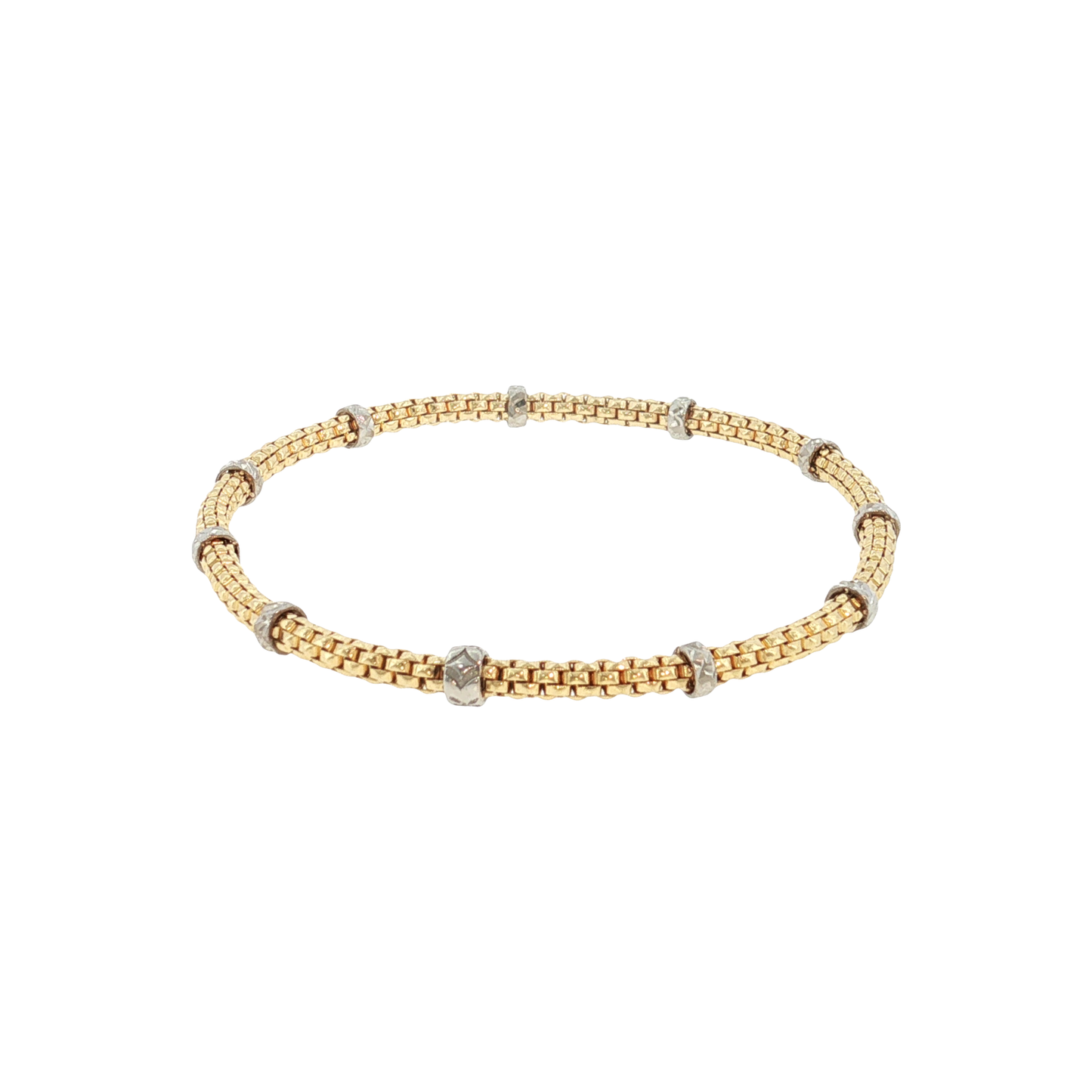 18K Gold Two-Tone Elastic Bracelet