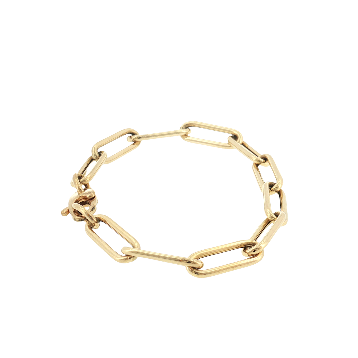 18K Gold Paper Clip Bracelet