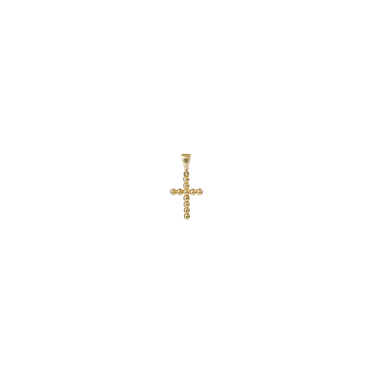 18K Yellow Gold Ball Cross