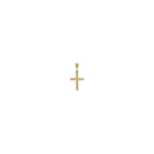 18K Yellow Gold Ball Cross