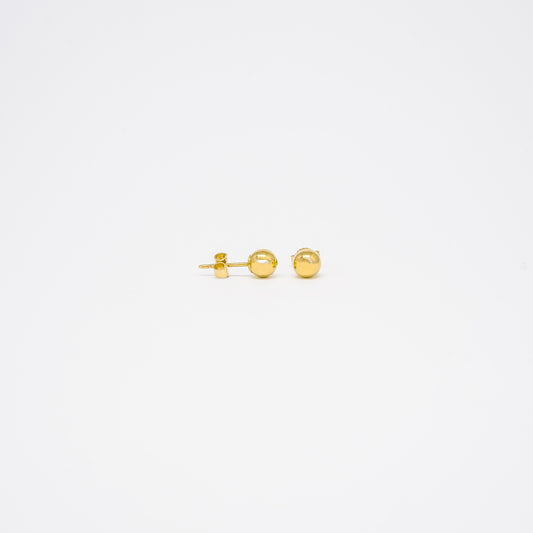 18K Yellow Gold Ball Studs