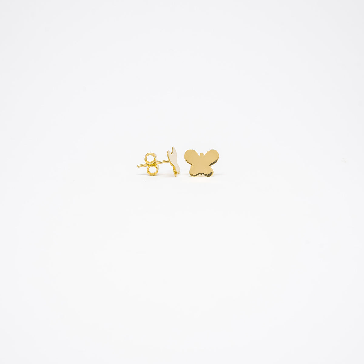 18K Yellow Gold Butterfly Studs