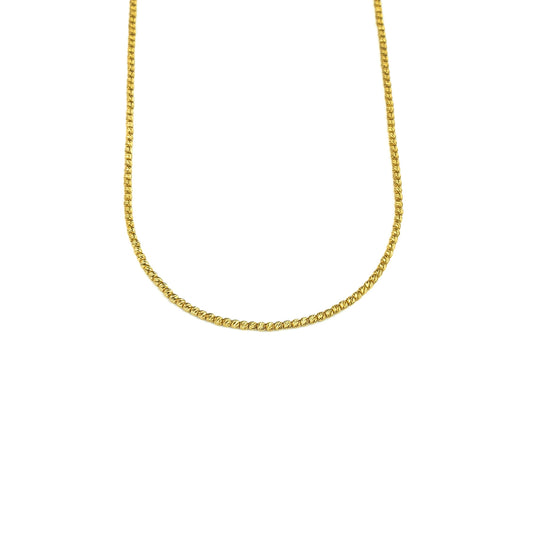 18K Gold Diamond Cut Bead Chain