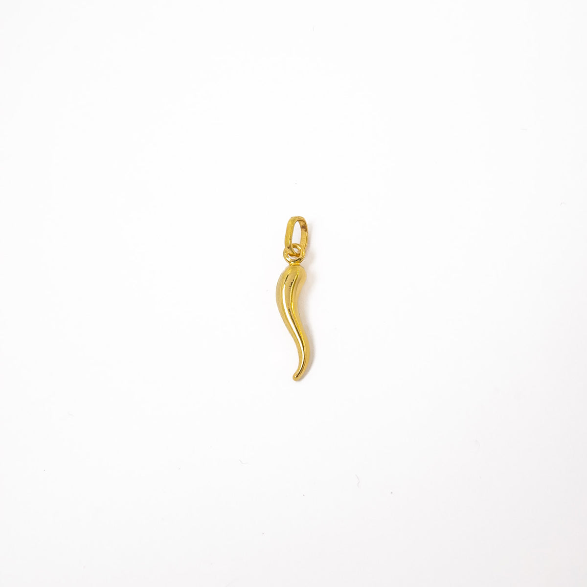 18K Gold Diamond Cut Italian Cornicello