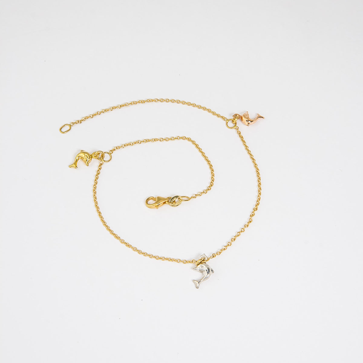 18K Gold Dolphin Anklet