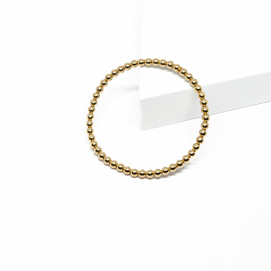 18K Gold Elastic Ball Bracelet