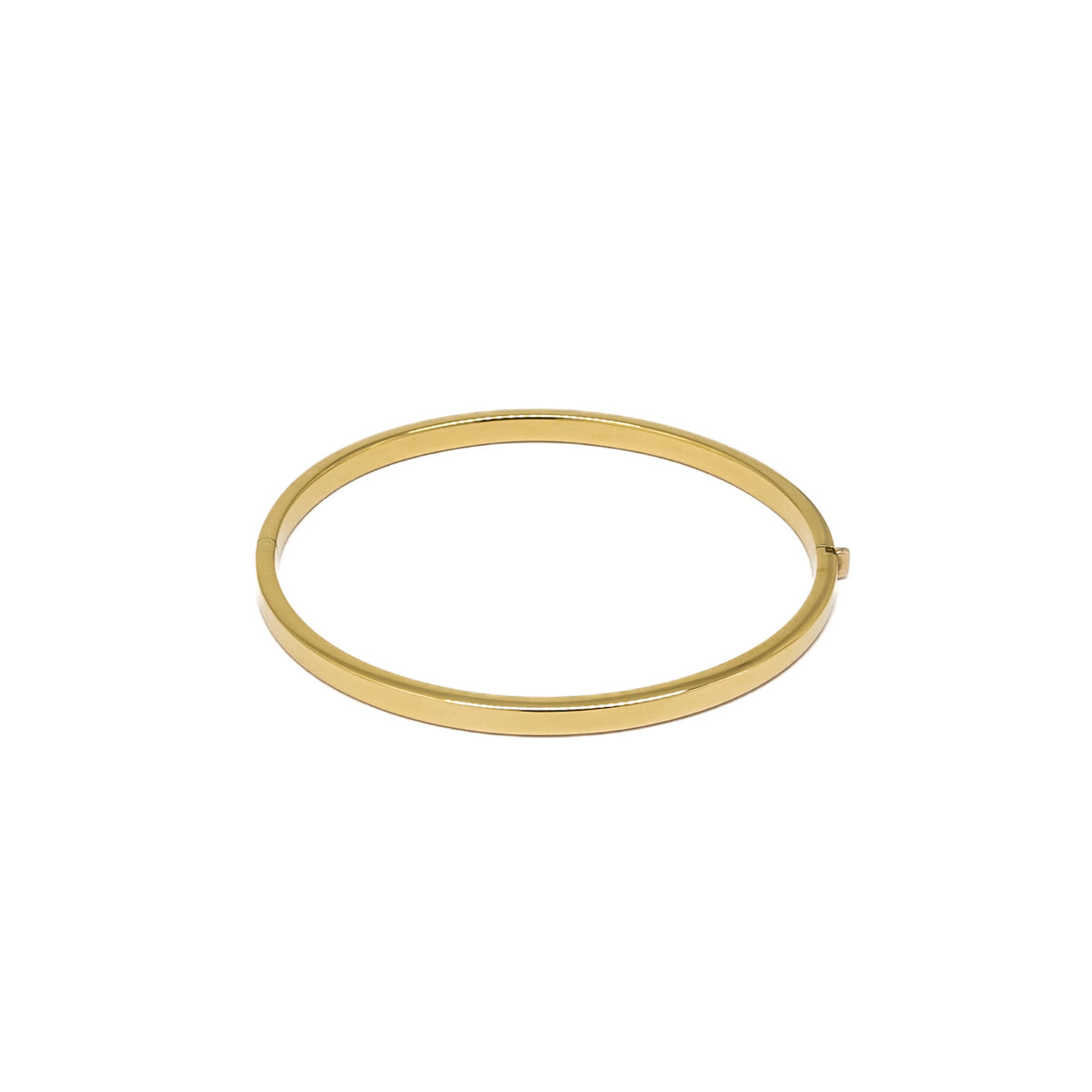 18K Gold Flat Bangle