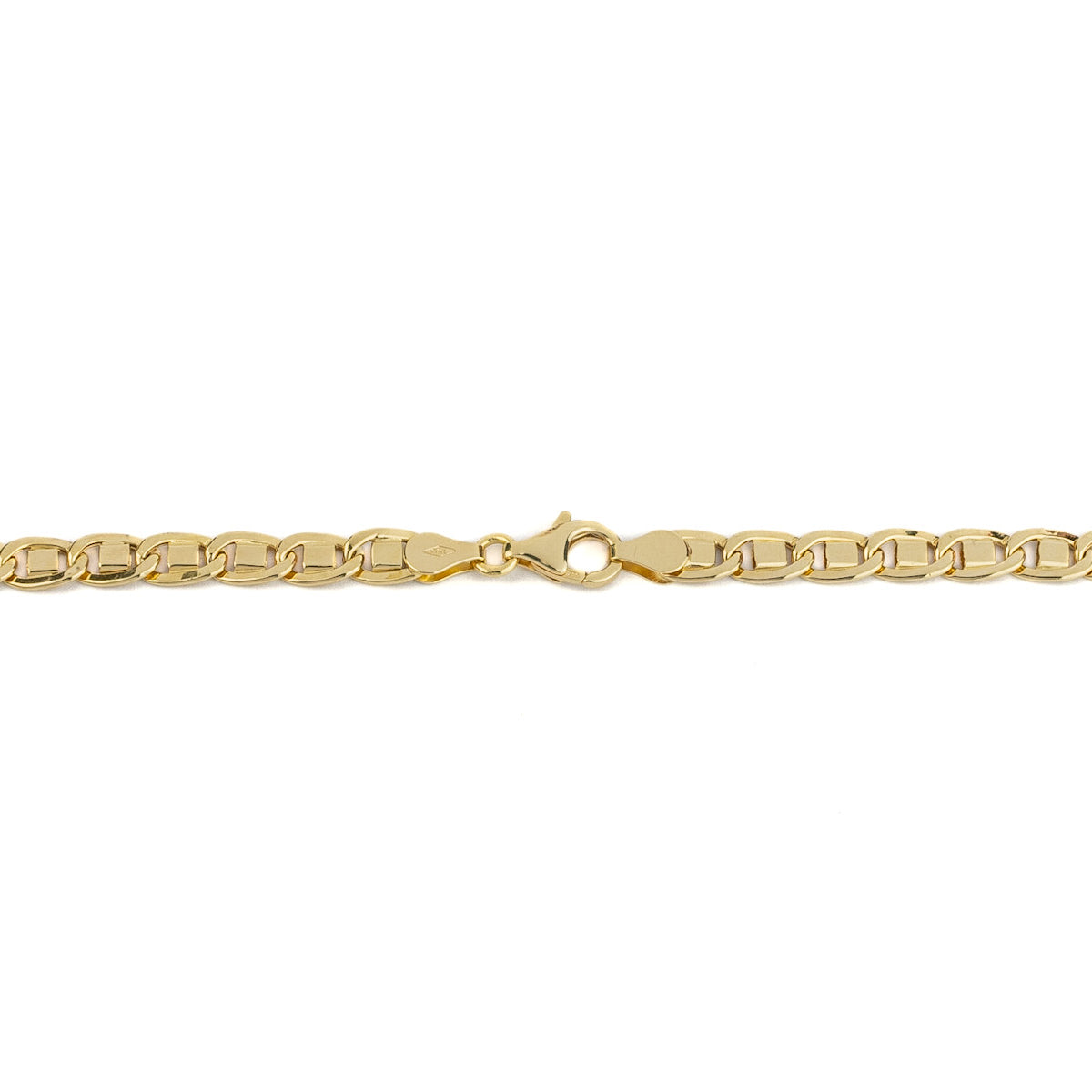 18K Gold Flat Mariner Chain