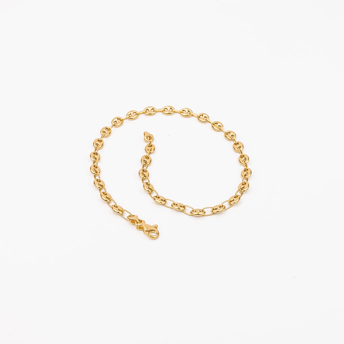 18K Gold G Style Anklet