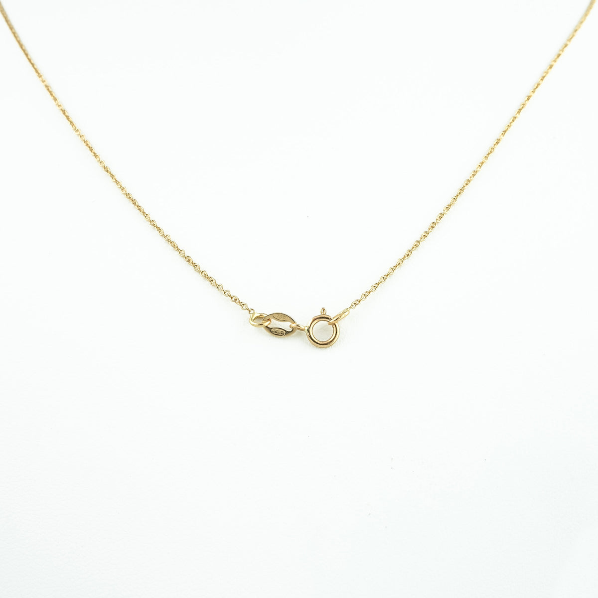 18K Gold Necklace with Solid Initial P