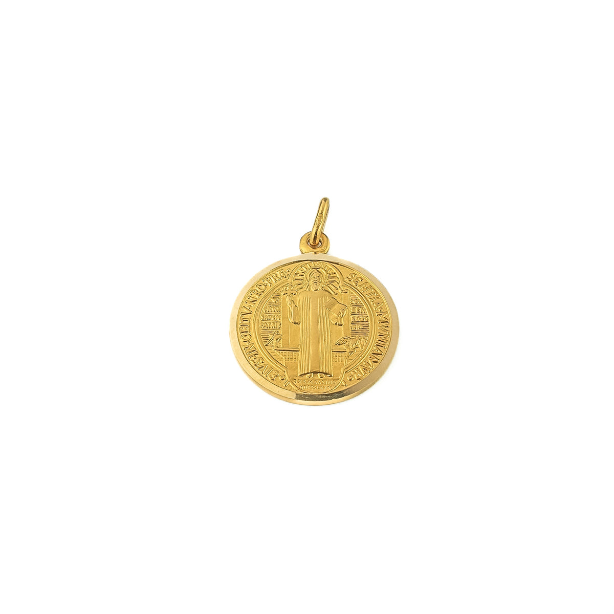 18K Gold Small Saint Benedict Medal