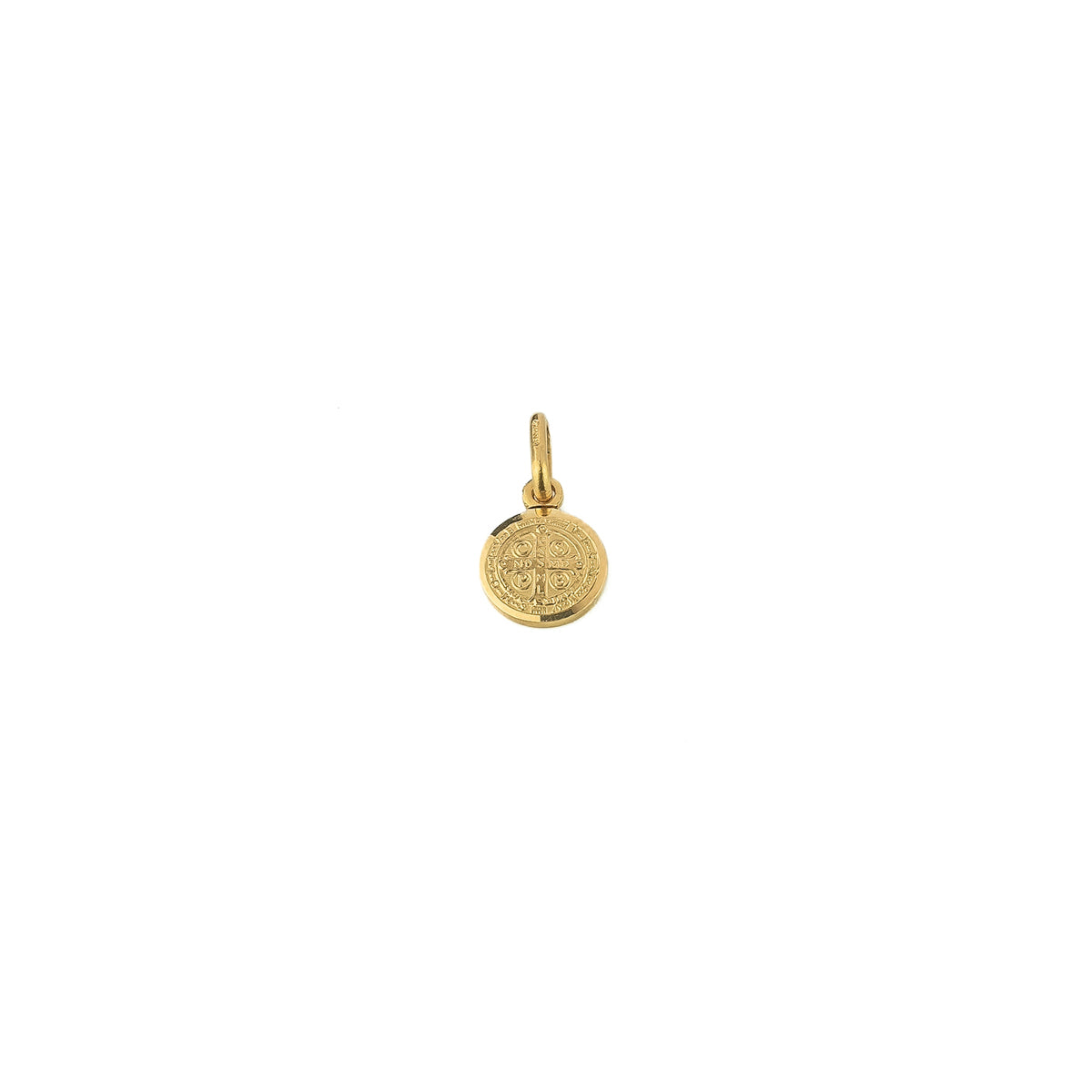 18K Gold Mini Saint Benedict Medal