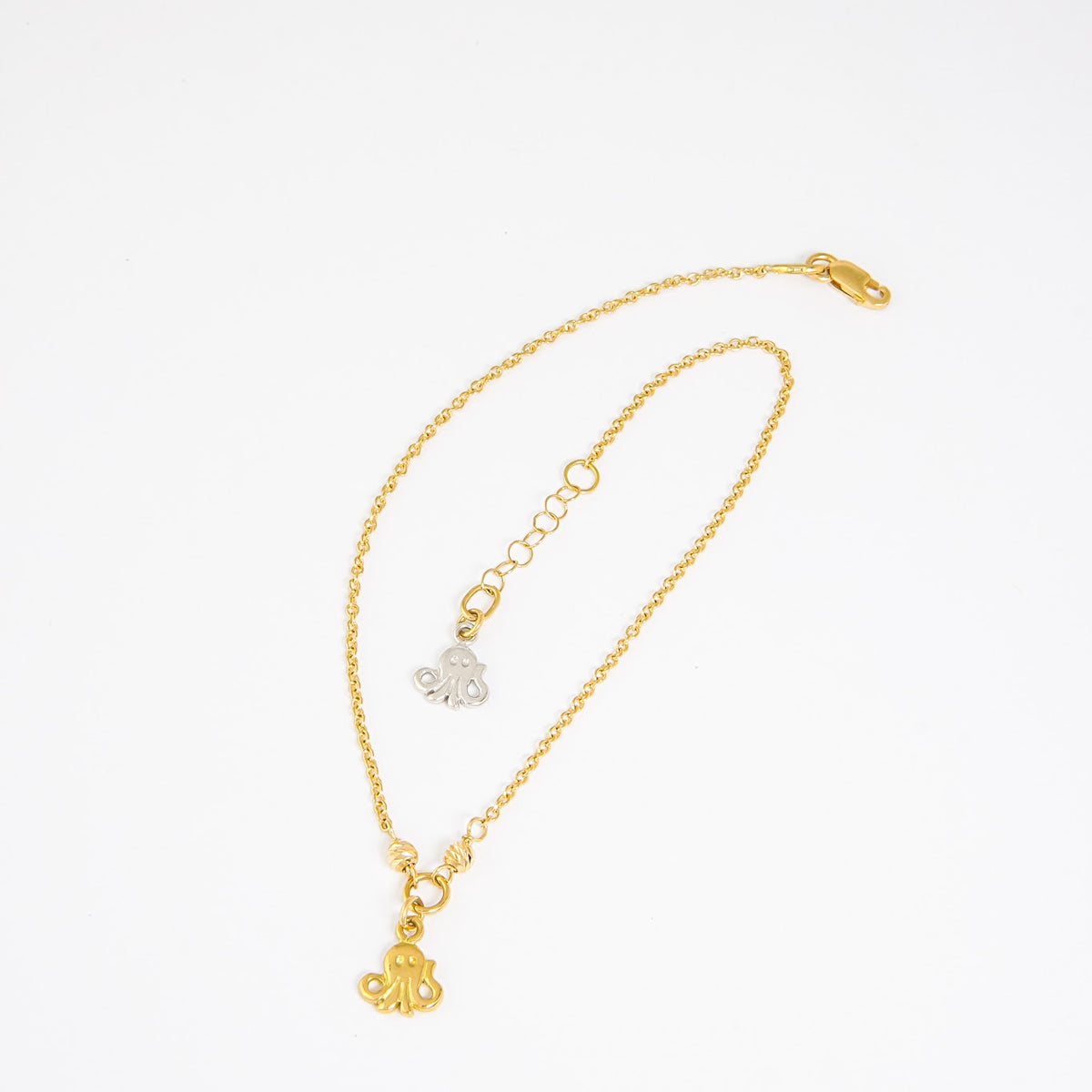 18K Gold Octopus Anklet