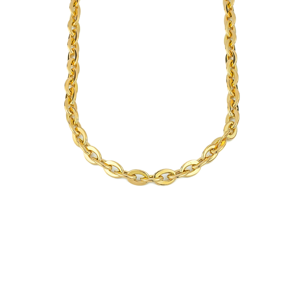 18K Gold Oval Link Chain