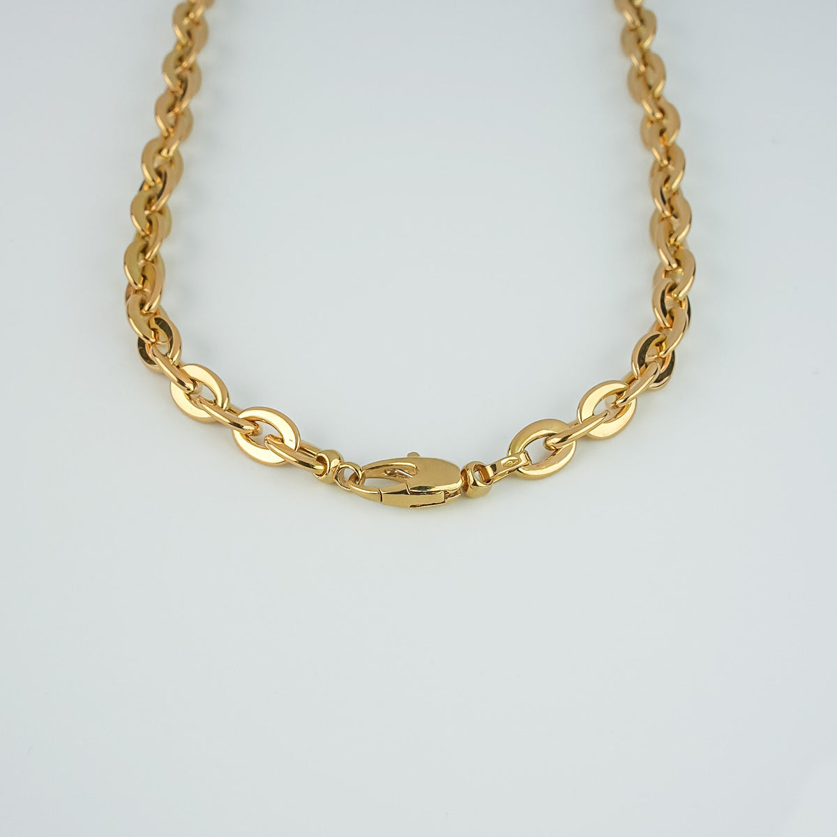 18K Gold Oval Link Chain