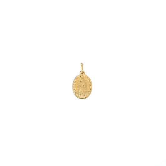 18K Gold Oval Nuestra Sra de Guadalupe