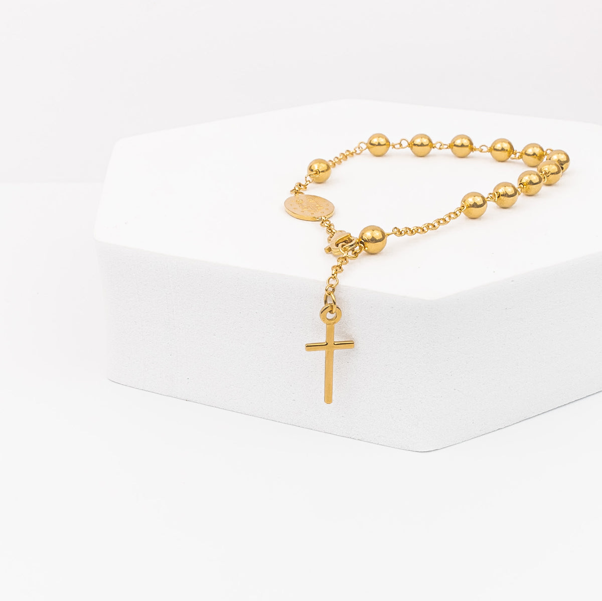 18K Gold Rosary Bracelet