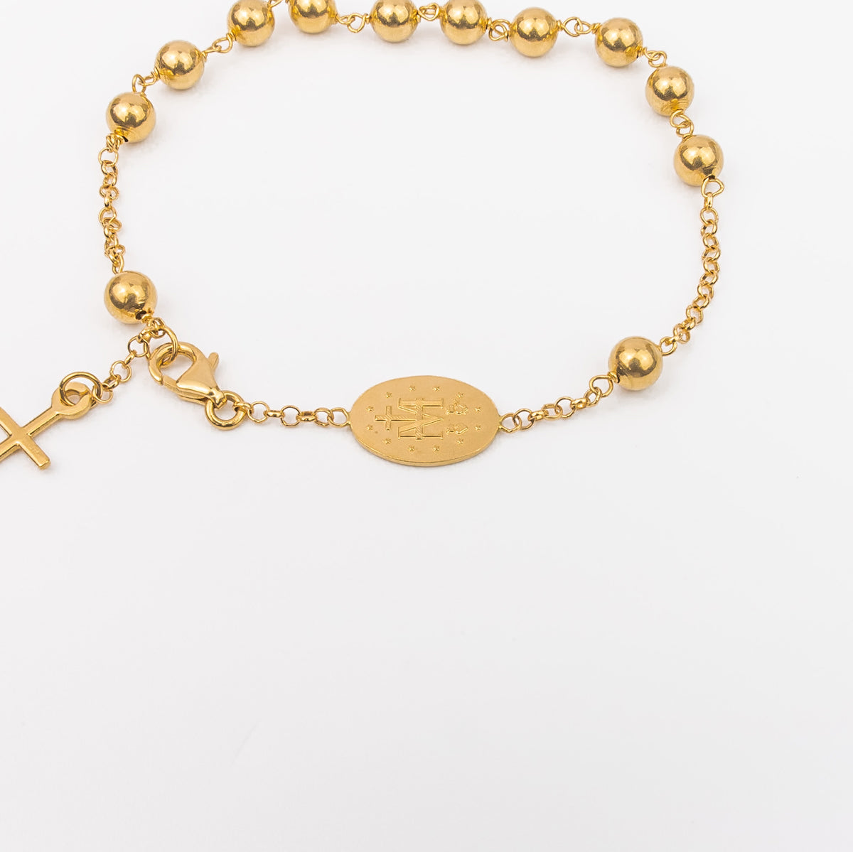 18K Gold Rosary Bracelet