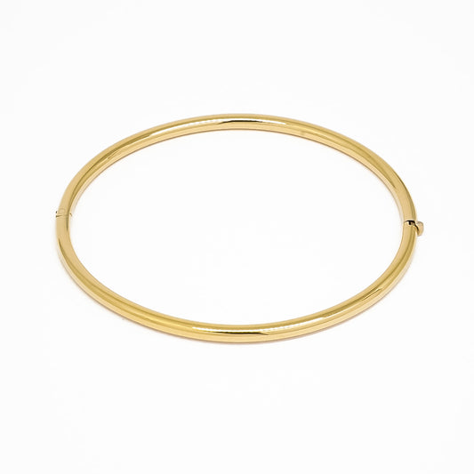 18K Gold Round Bangle