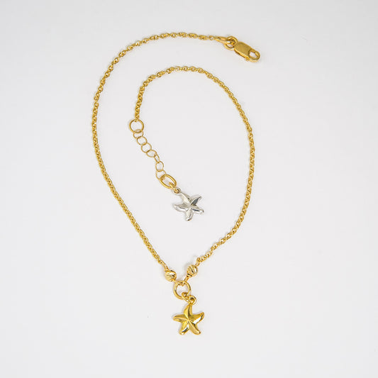 18K Gold Sea Star Anklet