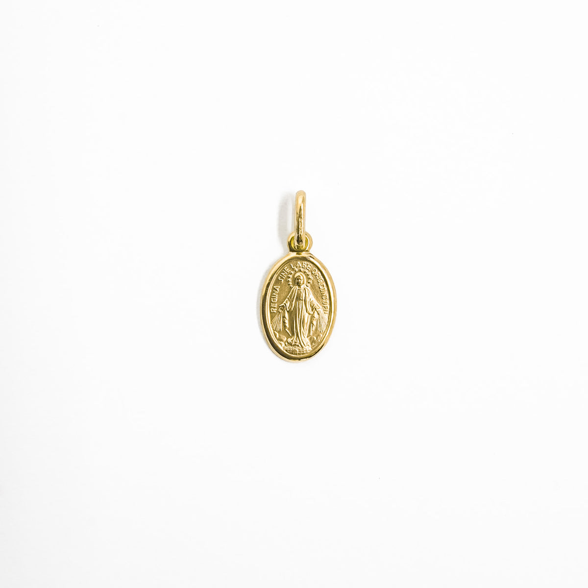 18K Gold Small Miraculous Medal Front