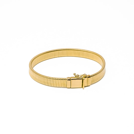 18K Gold Snake Style Bangle