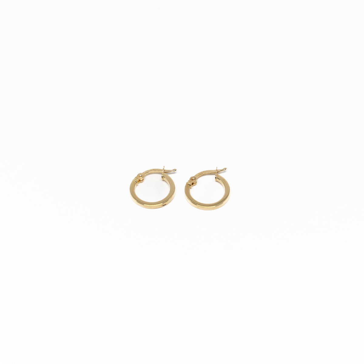 18K Gold Square Hoops