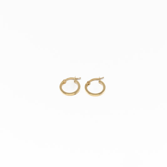 18K Gold Square Hoops