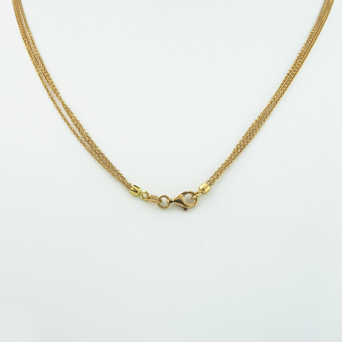 18K Gold Triple Cable Chain