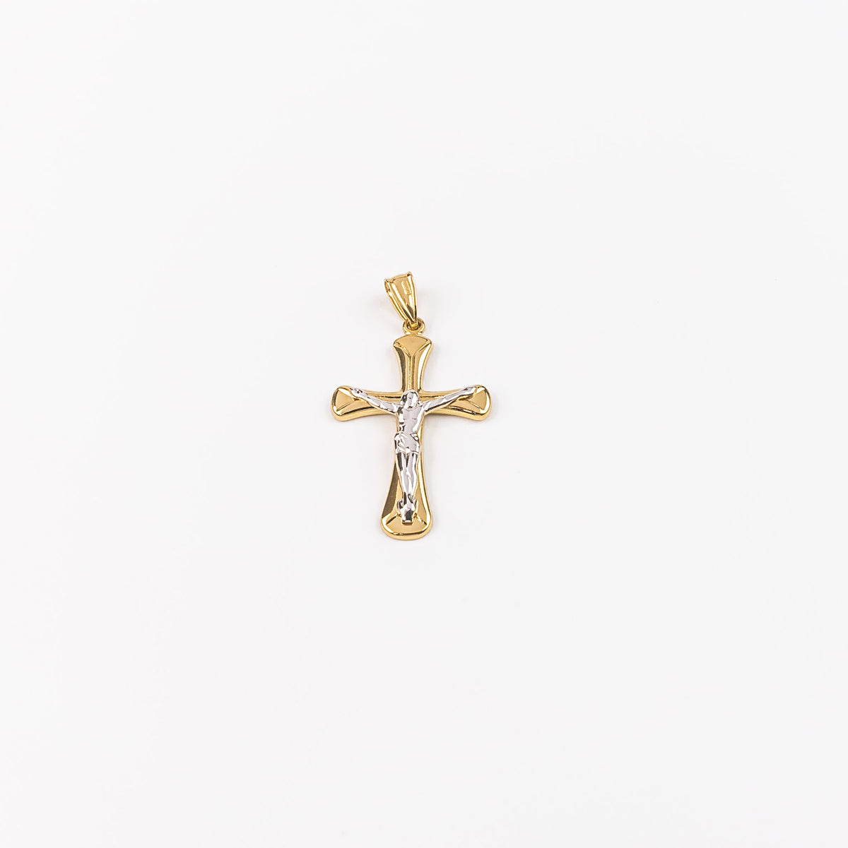 18K Gold Two-Tone Crucifix