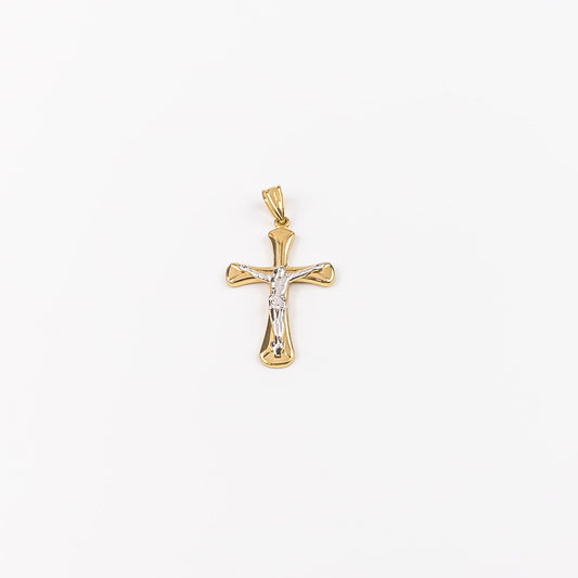 18K Gold Two-Tone Crucifix