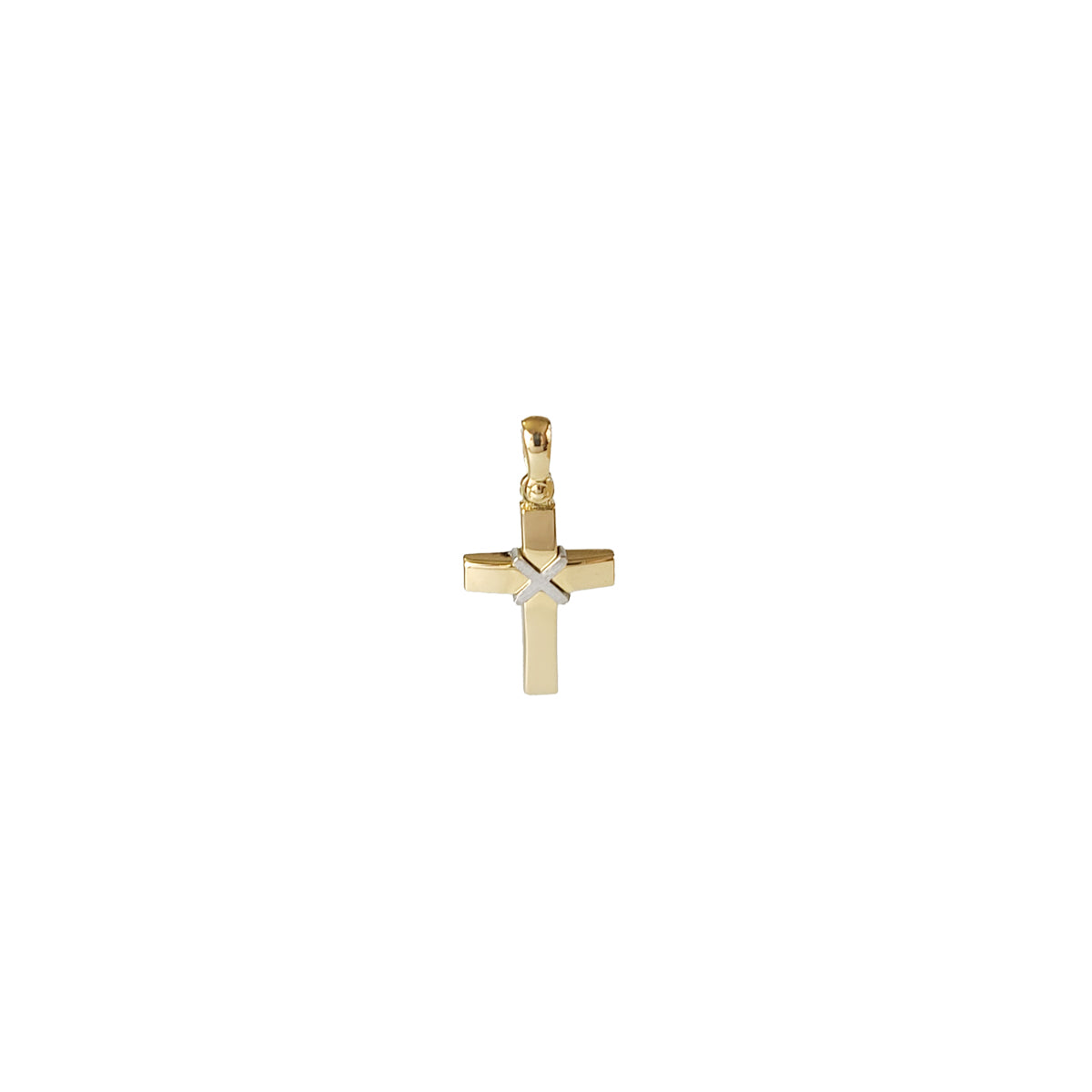 18K Gold Two-Tone Cross