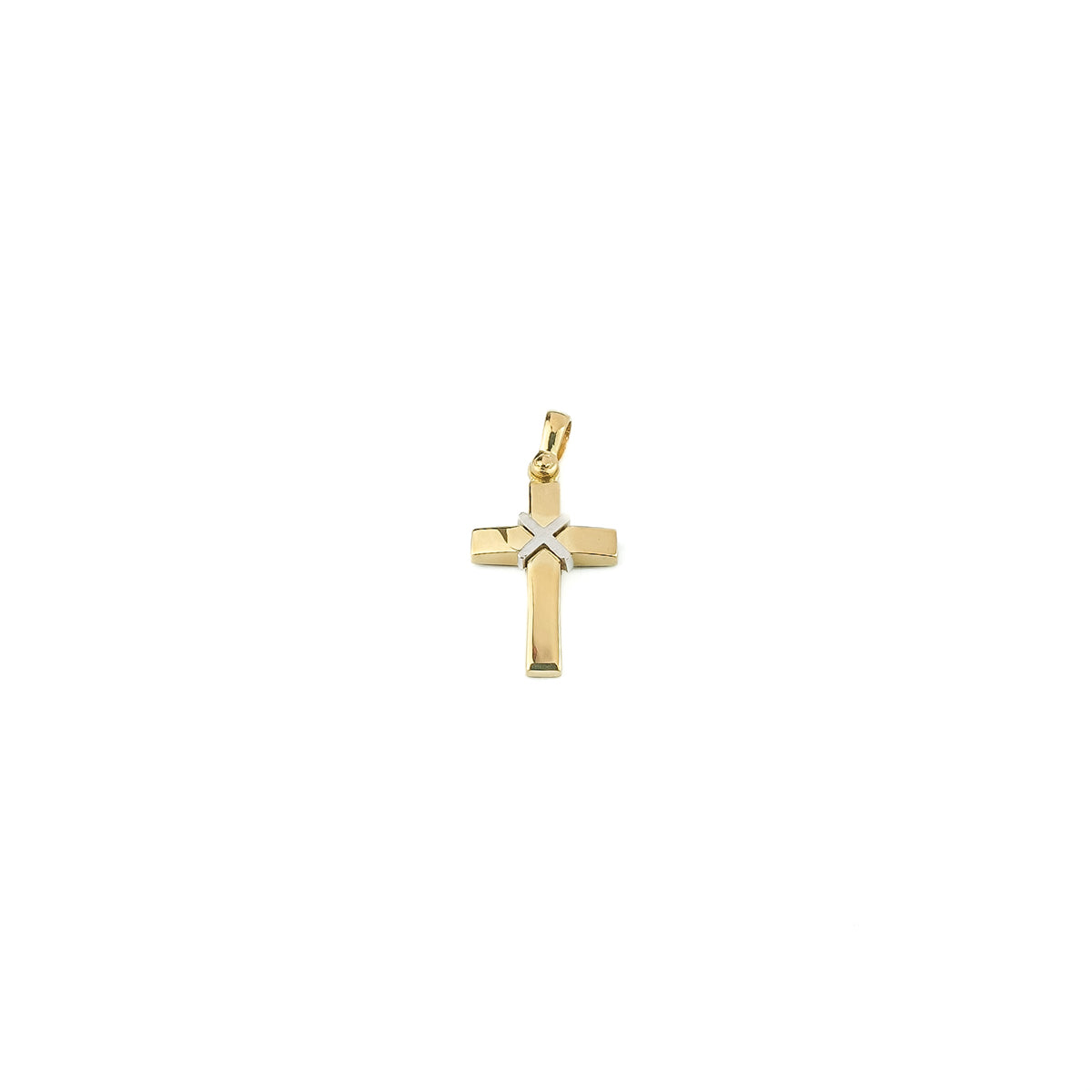 18K Gold Two-Tone Cross