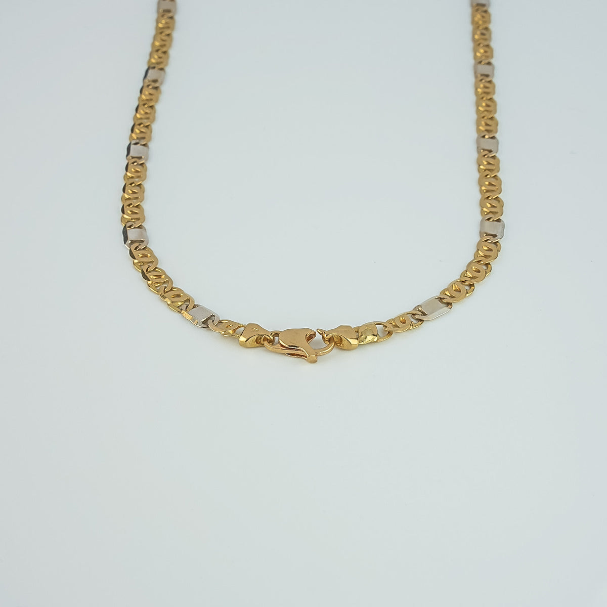 18K Gold Two-Tone Mariner Chain