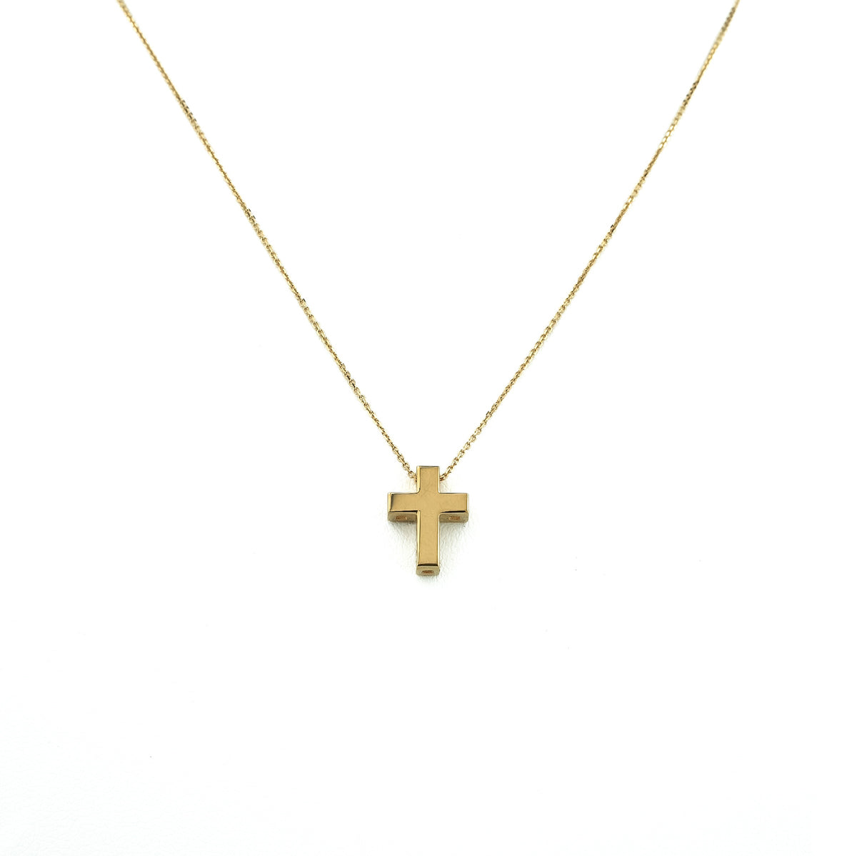 18K Gold Cross Necklace