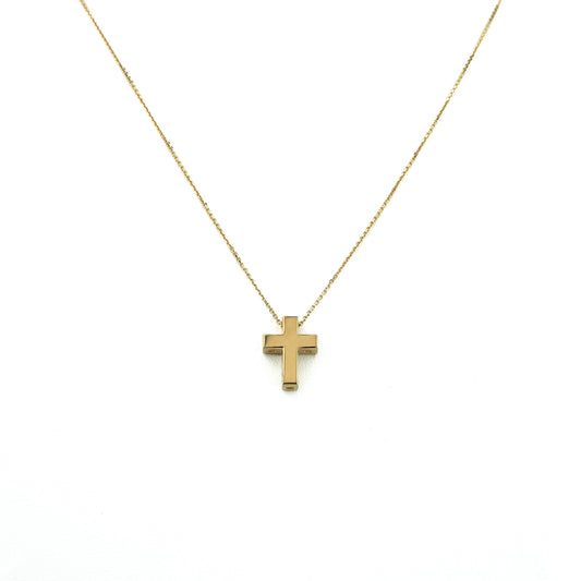 18K Gold Cross Necklace