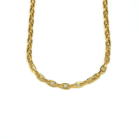 18K Gold Puff Paperclip Chain