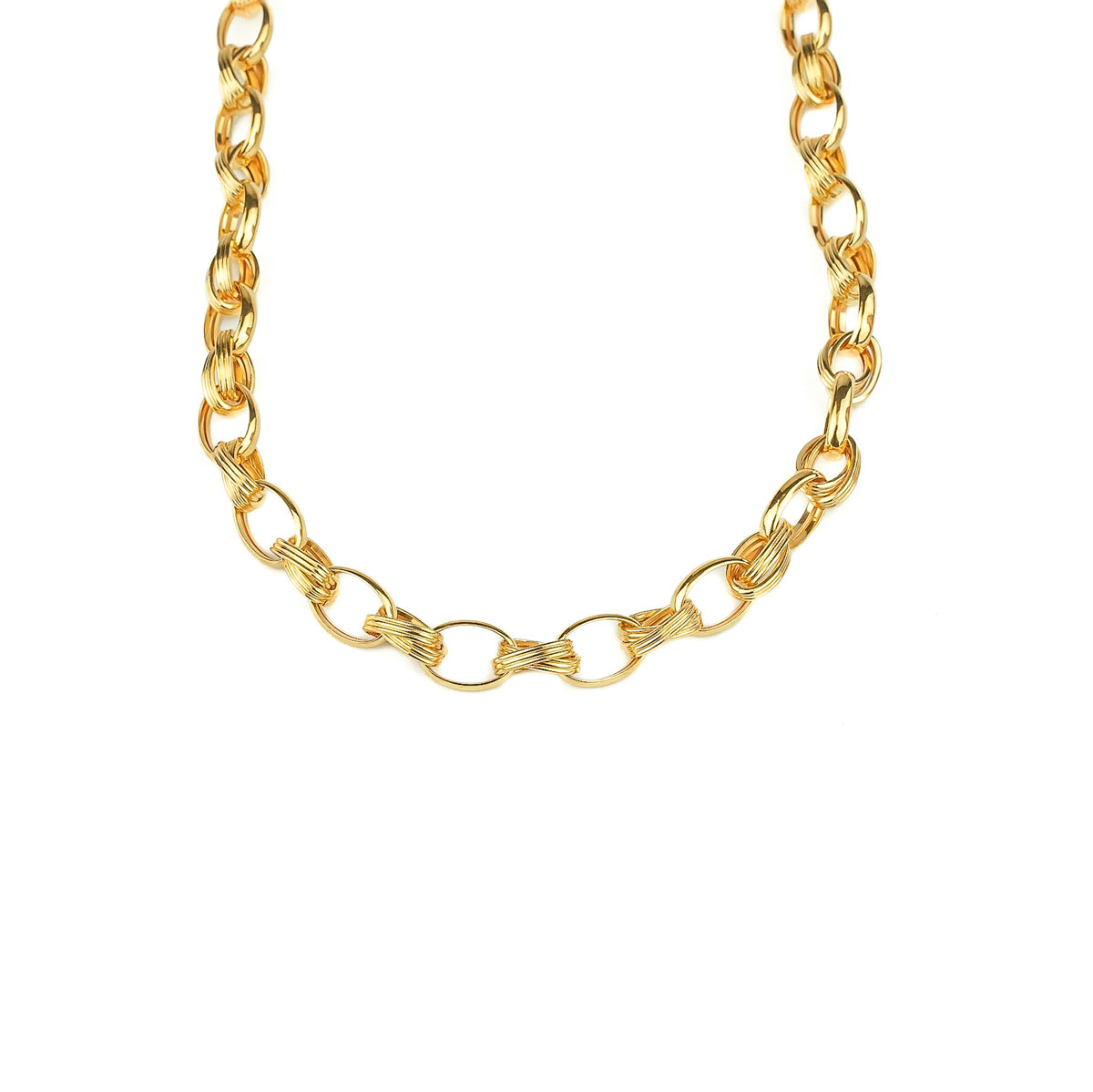 18K Gold Double Oval Chain